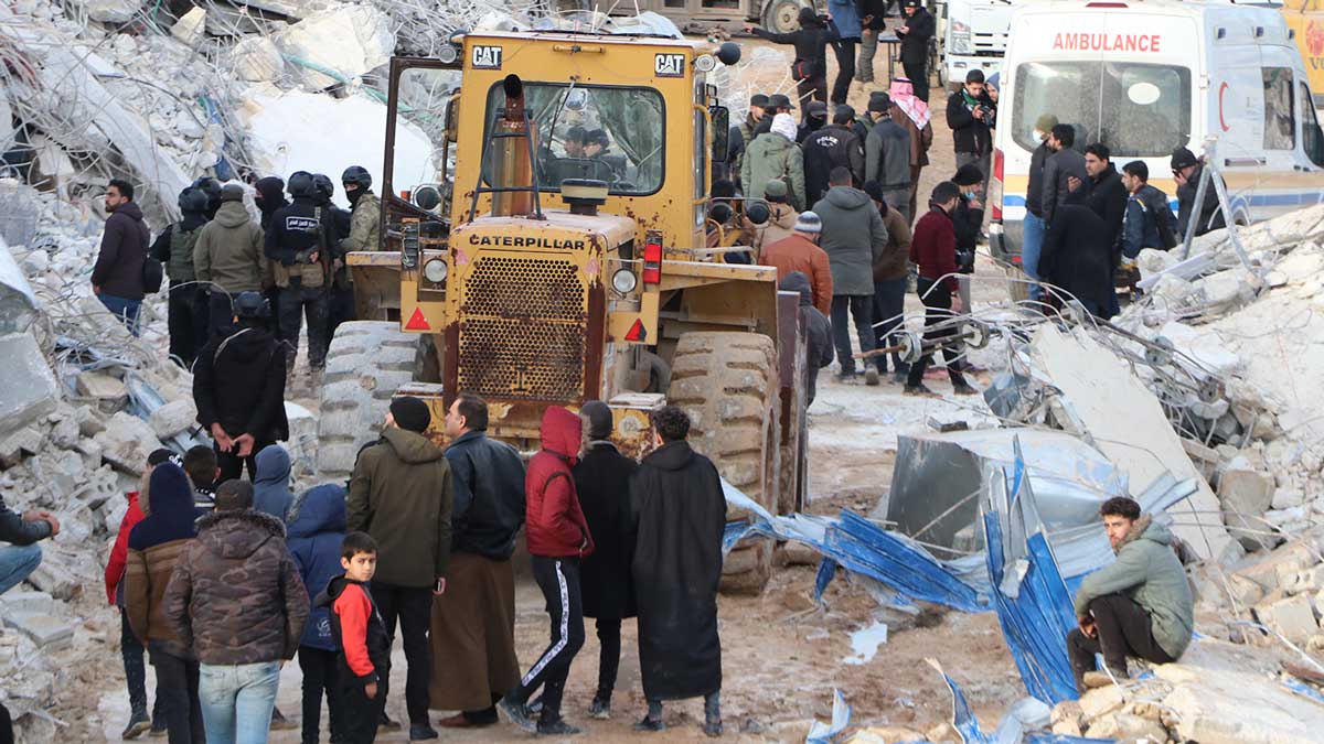 Labores de rescate en Siria tras el terremoto del 6 de febrero.